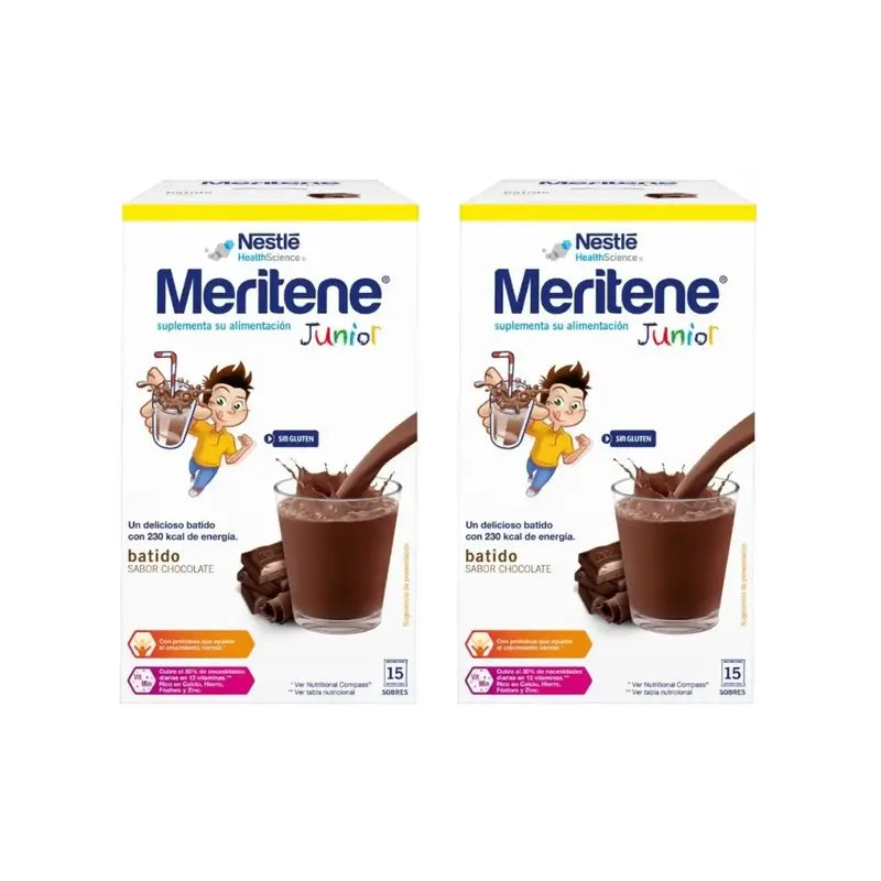 Batido de sabor a chocolate Meritene Junior, 2X15 saquetas