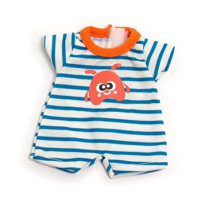 Miniland Ropa Pijama Verano A Rayas Para Muñeco 21 Cm