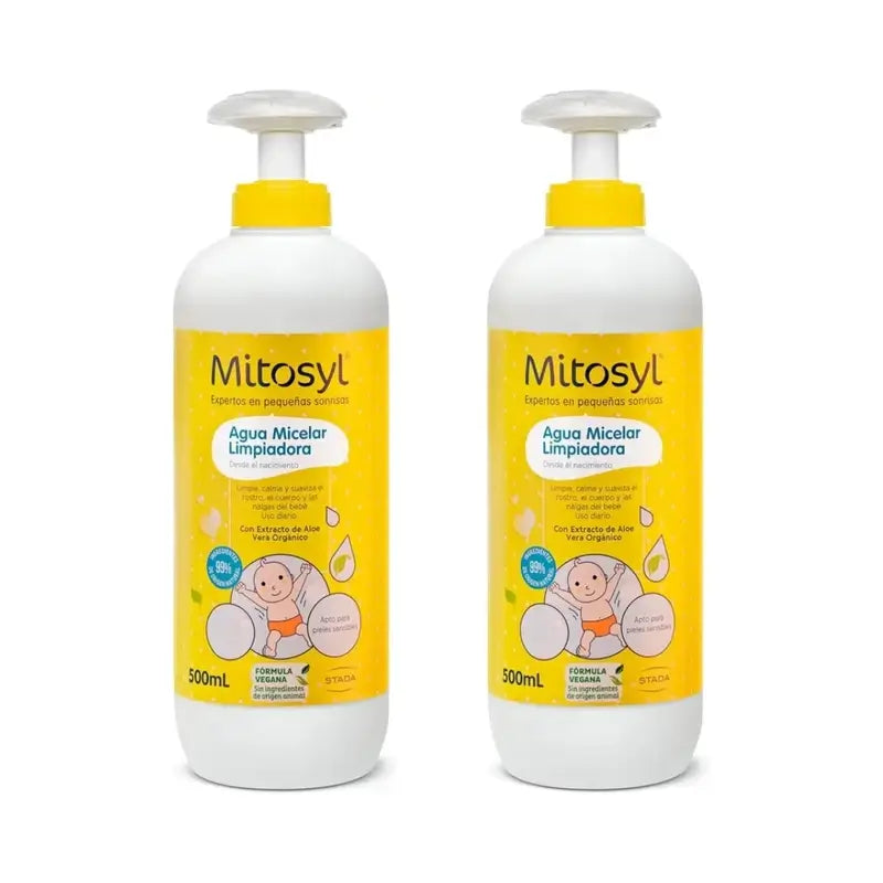Mitosyl Baby Água Micelar Sem Enxaguamento, 2X500 Ml