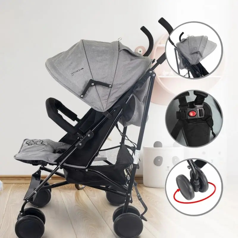 Mobiclinic Elefant Carrinho de Passeio Dobrável 15 Kg Cinzento
