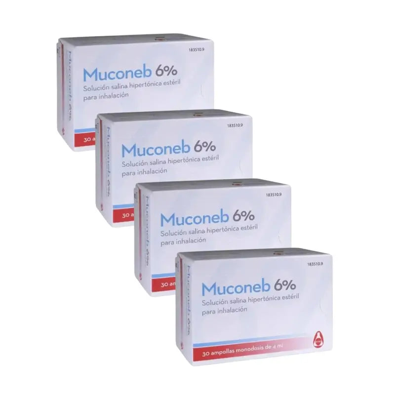 Muconeb 6% Solução salina, 4X30 Ampolas