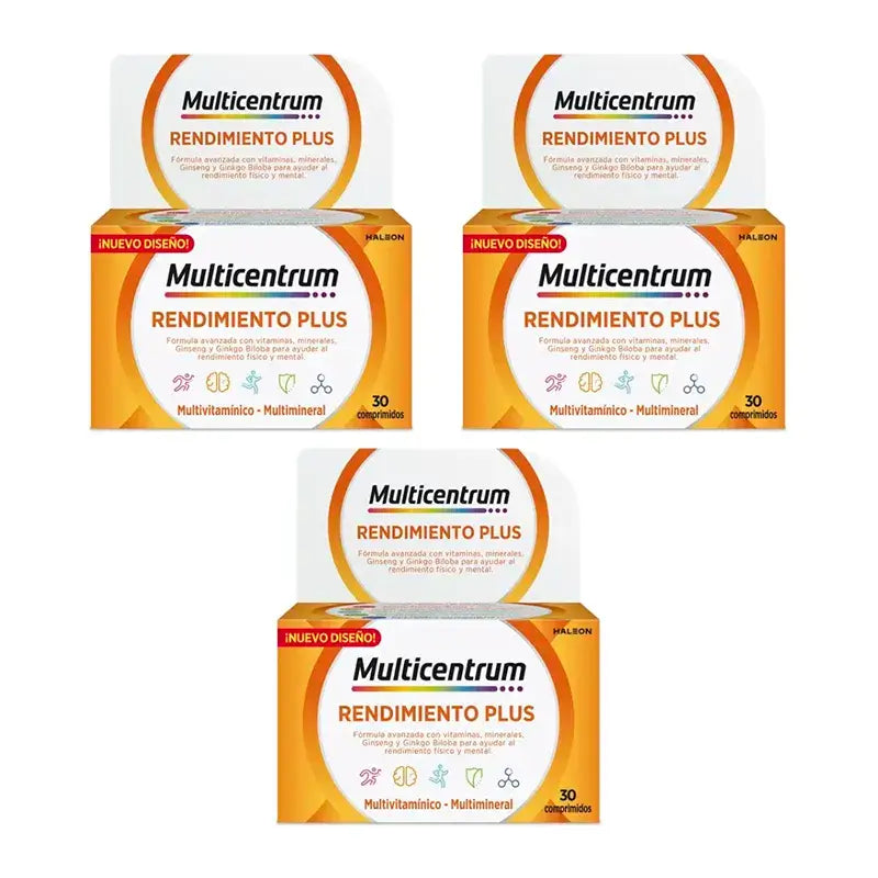 Multicentrum Performance Plus Multivitamin Pack 3 x 30 comprimidos