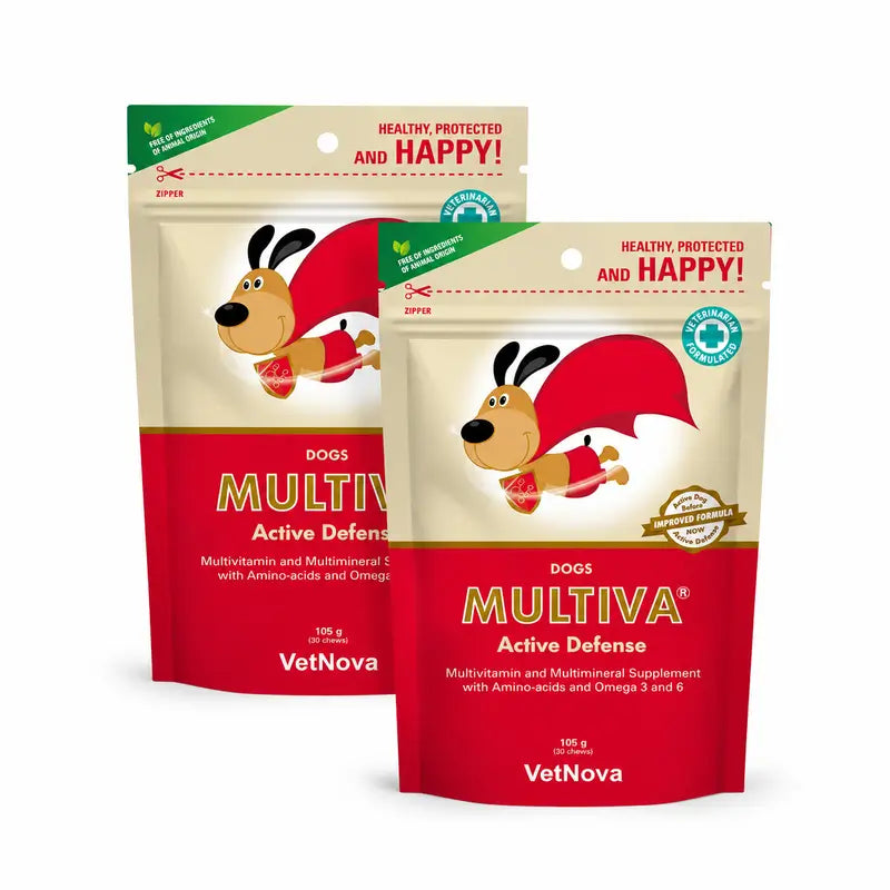 Multiva Active Defense Dog, Embalagem com 2 x 30 mastigáveis