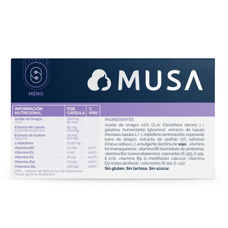 Musa Duplo Suplemento Alimentar para a Menopausa , 2 x 30 cápsulas