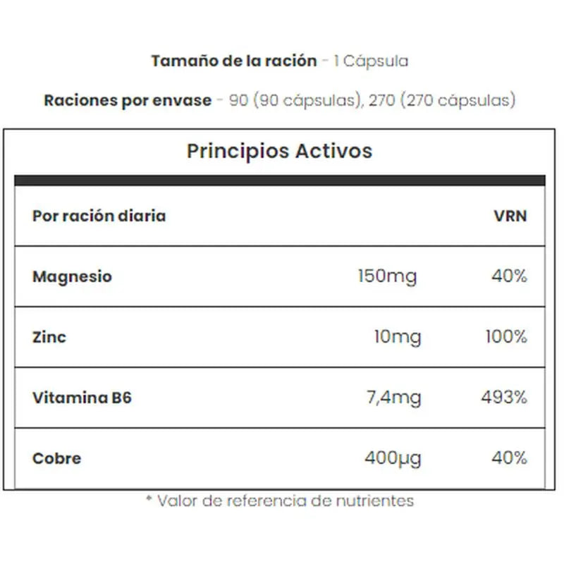 Myvitamins Zinco e Magnésio 800Mg , 270 comprimidos