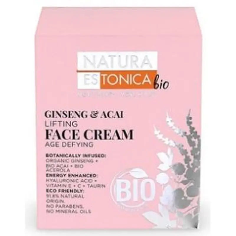 Natura Estonica Crema Facial Ginseng-Acai 50Ml. Bio