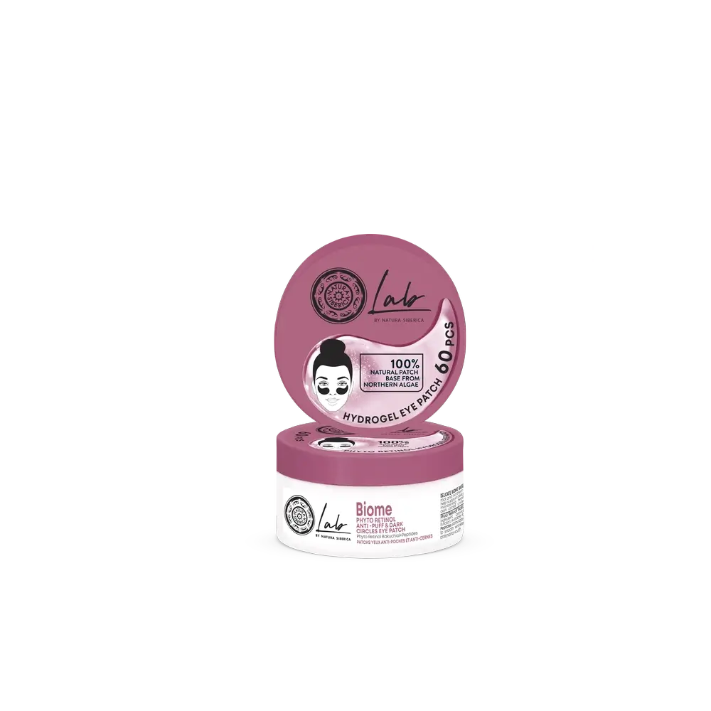 Natura Siberica Phytoretinol Patches para combater as olheiras e o inchaço à volta dos olhos, 60 unidades.