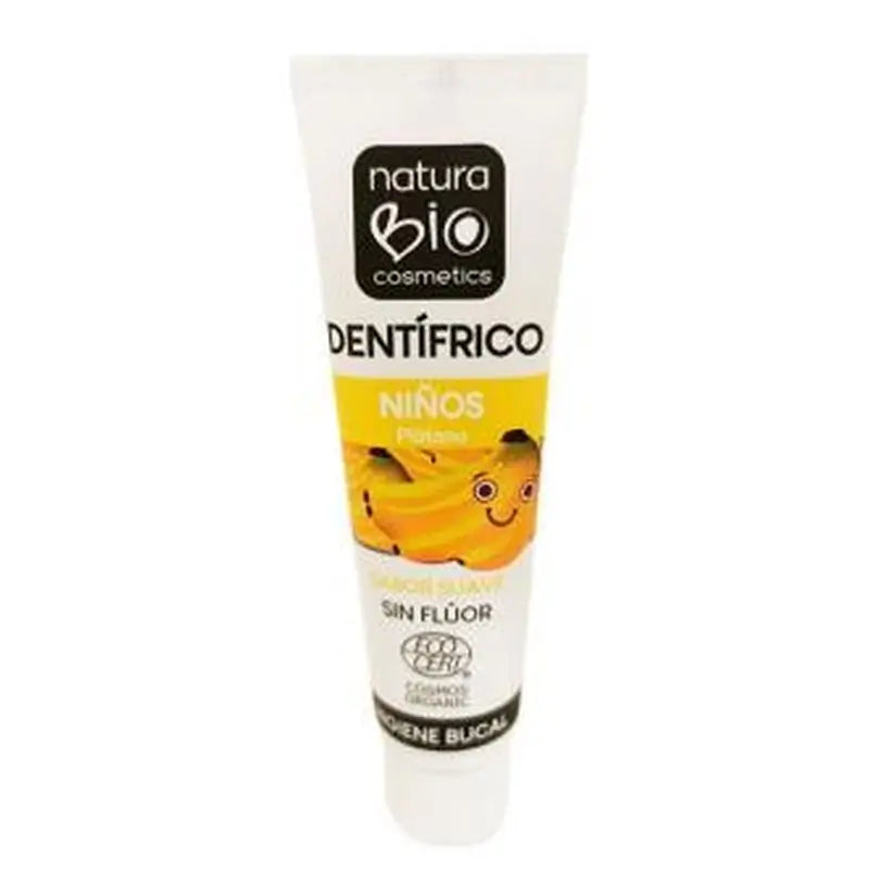 Naturabio Cosmetics Dentifrico Infantil Platano Sin Fluor 50Ml.
