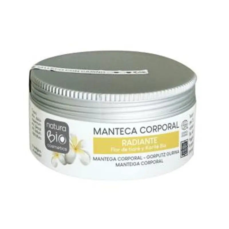 Naturabio Cosmetics Manteca Corporal Radiante Tiare-Karite 200Ml. Bio