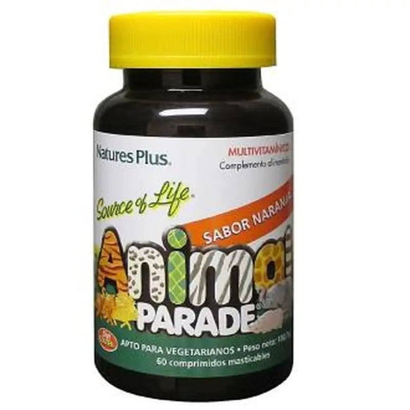 Natures Plus Animal Parade Multiv. Naranja 60Comp. Masticable