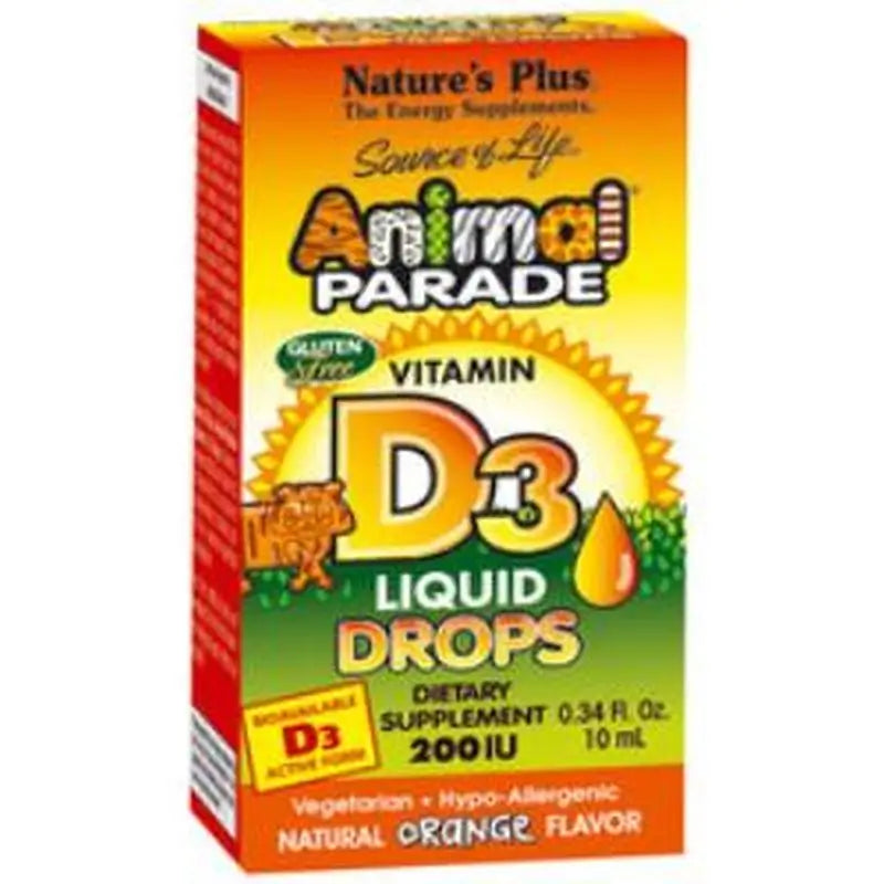 Natures Plus Animal Parade Vit.D3 Gotas 10Ml.