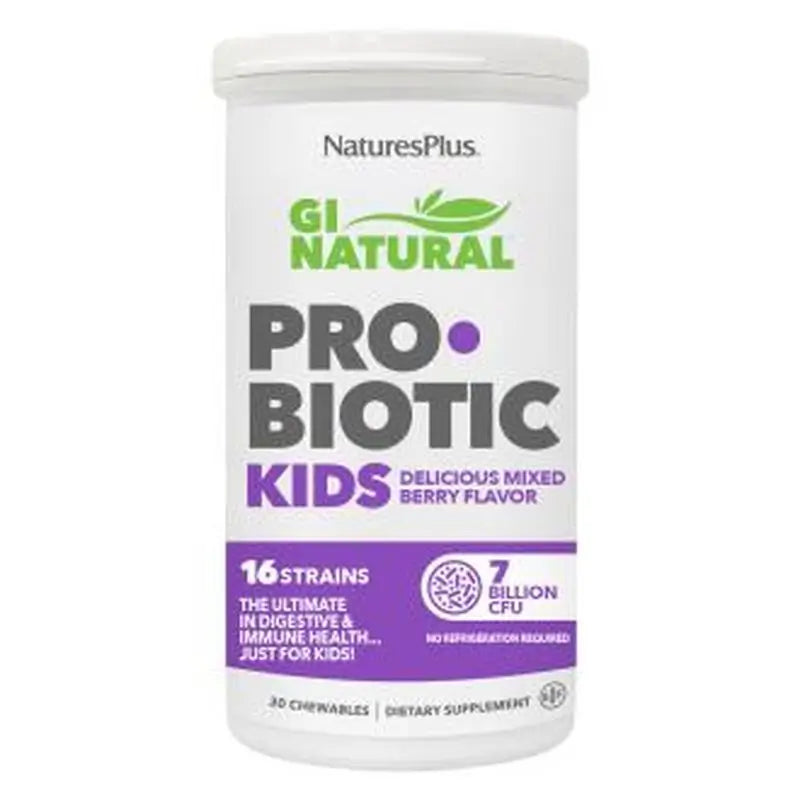 Natures Plus Gi Natural Probiotic Kids 30Comp. Mast.