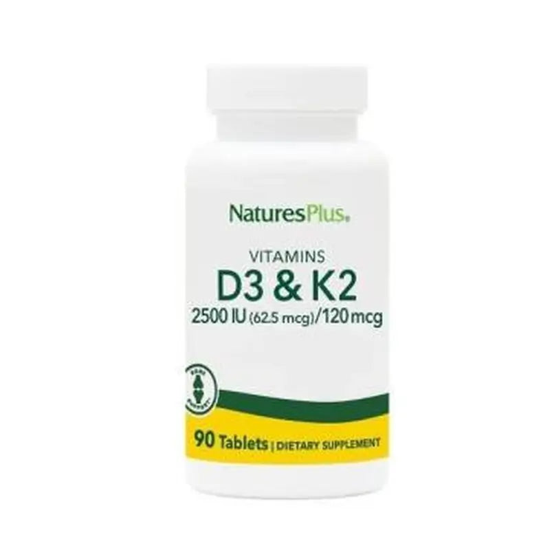 Natures Plus Vitamina D3 2500Ui+Vit K2 120Mcg 90Comp.