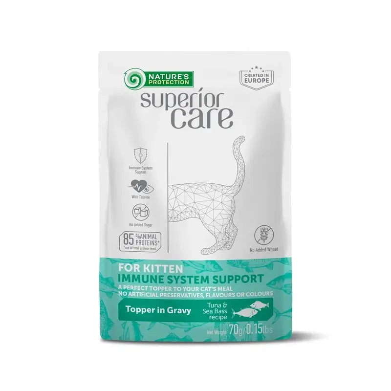 Natures Protection Detox Kitten Sistema imunitário Atum e Robalo 24X70Gr