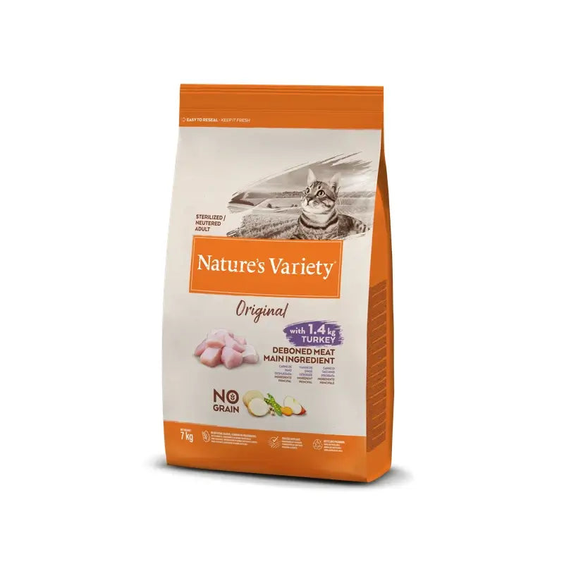 Variedade Nature'S Feline Adulto Original Esterilizado da Turquia, 7 kg