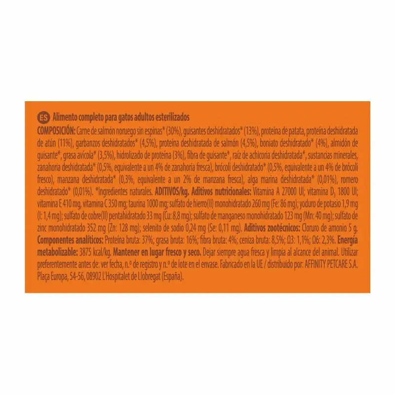 Variedade Nature'S Feline Adultos Selecção de Salmão Esterilizado 1,25Kg, alimento para gatos