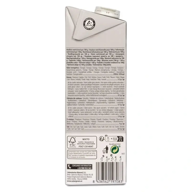 Naturgreen Bebida de Proteína de Soja Bio, 1L