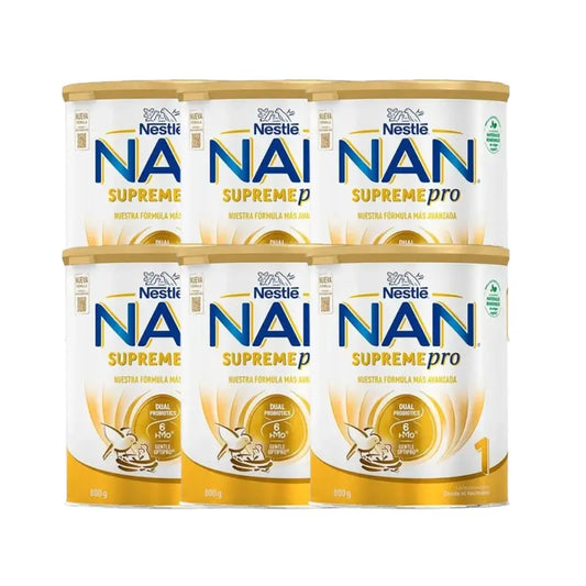 Leite inicial Nestlé Nan Supreme Pro 1, embalagem de 6x800 gr