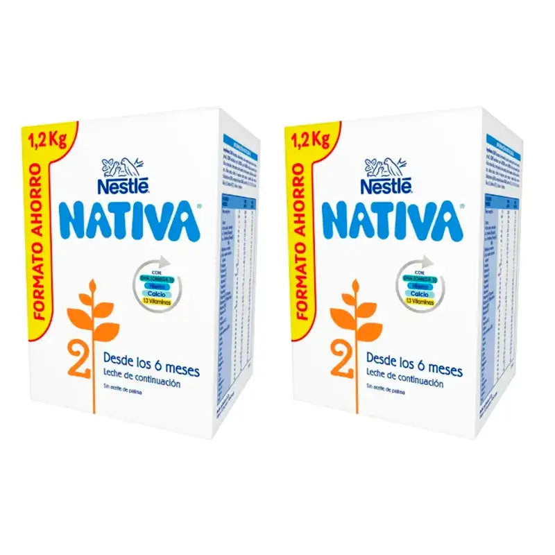 Nestlé Nativa 2, embalagem de 2 x 1200 gramas