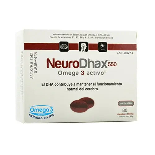 Neurodhax Ómega 3 Activo 550 mg 80 cápsulas