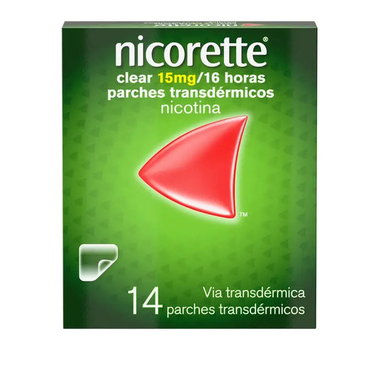 Nicorette Clear 15 mg/16 horas, 14 adesivos transdérmicos