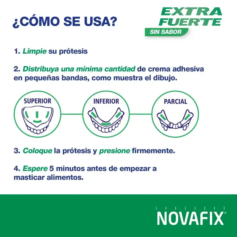 Novafix Creme Adesivo de Dentadura Extra Forte sem sabor 45 g