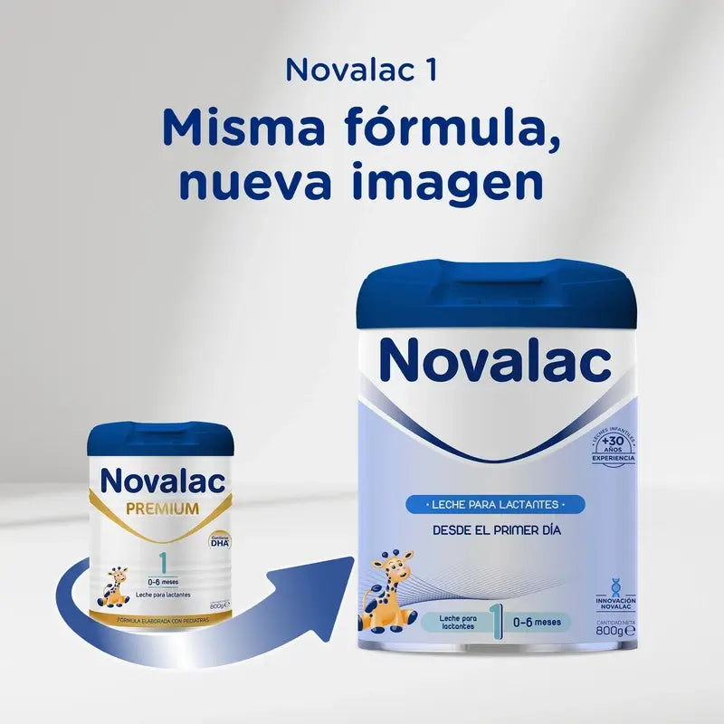 Novalac Premium 1 Leite de arranque, embalagem de 2 x 800 g