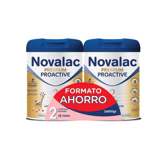 Novalac Premium Proactive 2 Leite de Continuação Embalagem Económica 2X800Gr