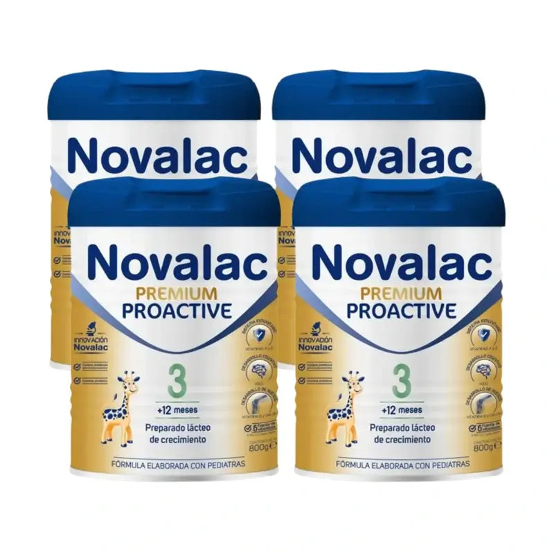 Novalac Premium Proactive 3 Leite de Crescimento, 4X800 Gr