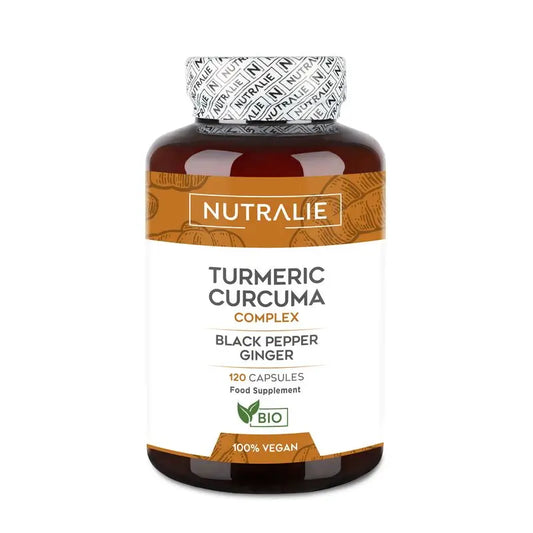 Nutralie Turmeric Complex Gengibre e Pimenta Preta Biológica , 120 cápsulas