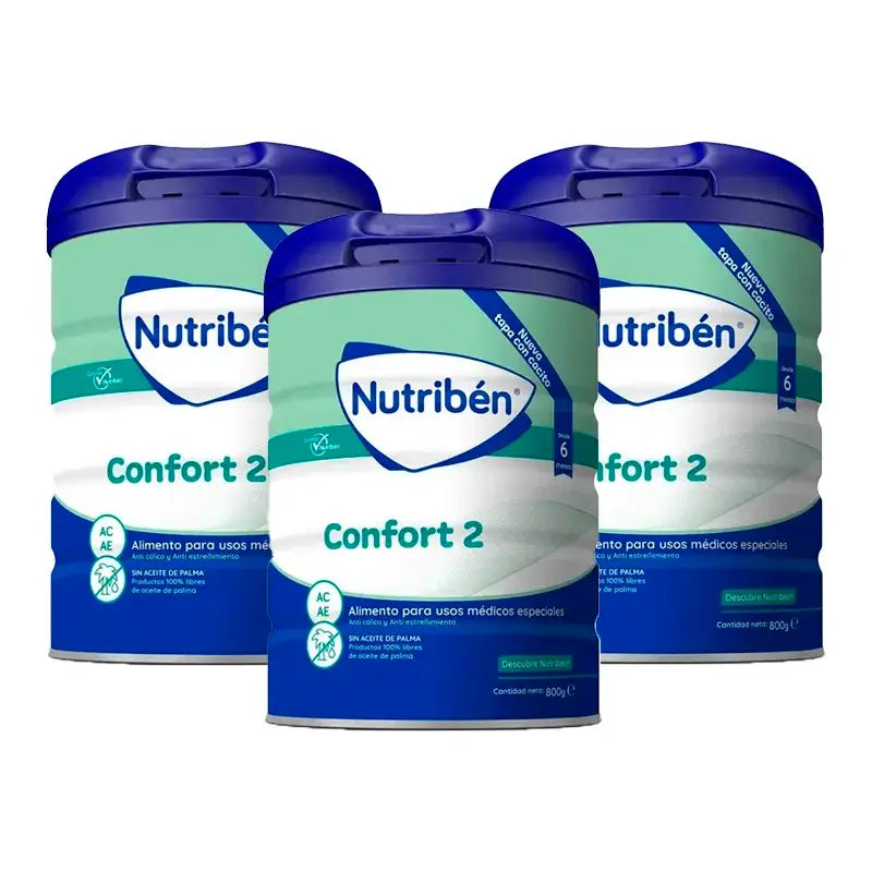 Nutribén Confort 2 Leite Continuação, 3 x 800g