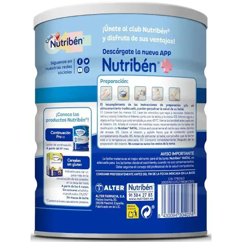 Nutribén Natal Pro-Alpha Leite Inicial, 800 g