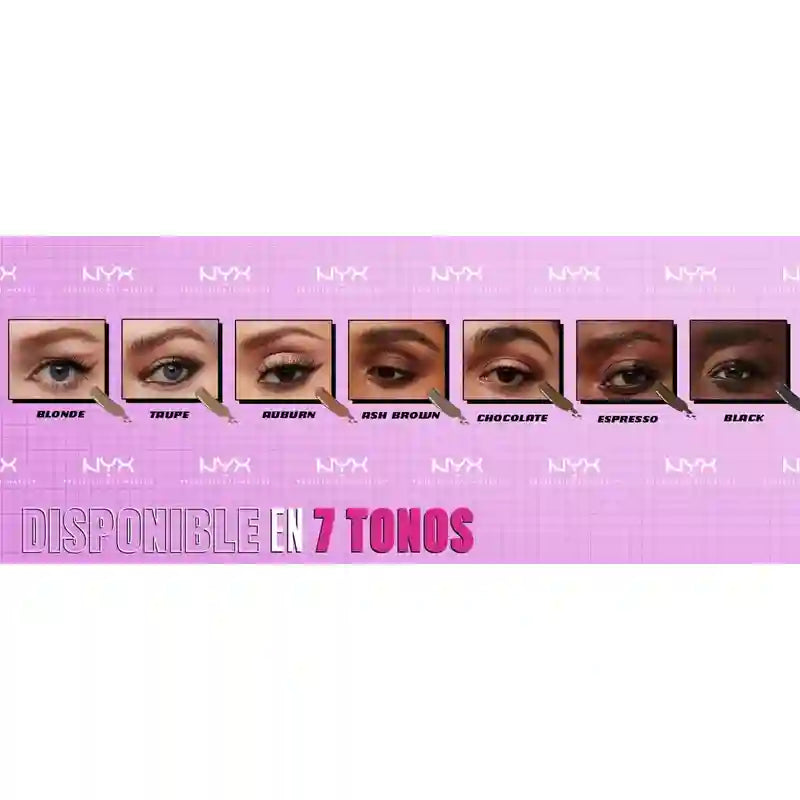 Nyx Long Lasting Brow Filler Gel Zero To Brow. Sombra Ash Brown. , 1 unid.