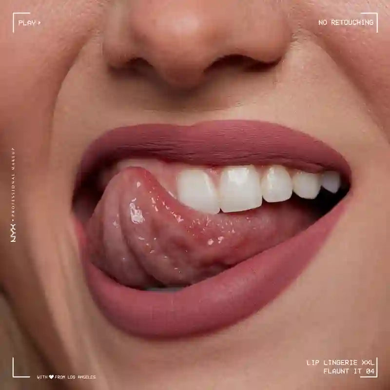 Nyx Liquid Lipstick Lip Lingerei Xxl Long Lasting Matte 16H . Sombra Strip N Tease 04 , 4 ml