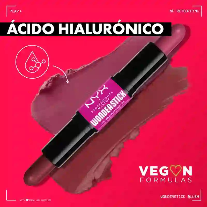 Nyx Wonder Stick Honey. Blush em creme. Sombra 02 Honey Orange N Rose , 1 unidades