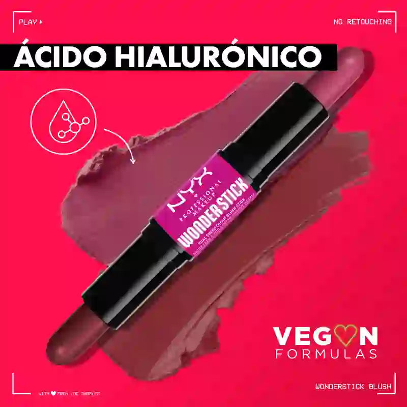 Nyx Wonder Stick Peach. Blush em creme. Sombra 01 Pêssego Claro N Rosa Bebé , 1 unidades