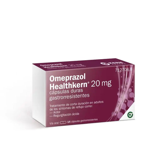 Omeprazol Healthkern 20 mg Blister, 14 cápsulas gastrorresistentes
