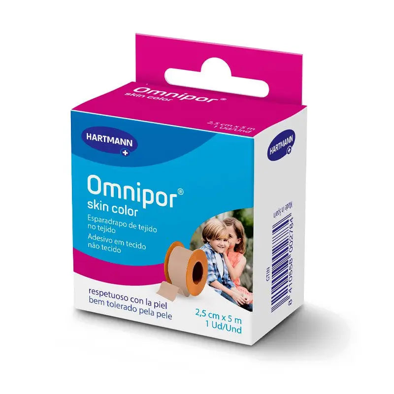 OMNIPOR Esparadrapo cor da pele 2,5 cm x 5 metros