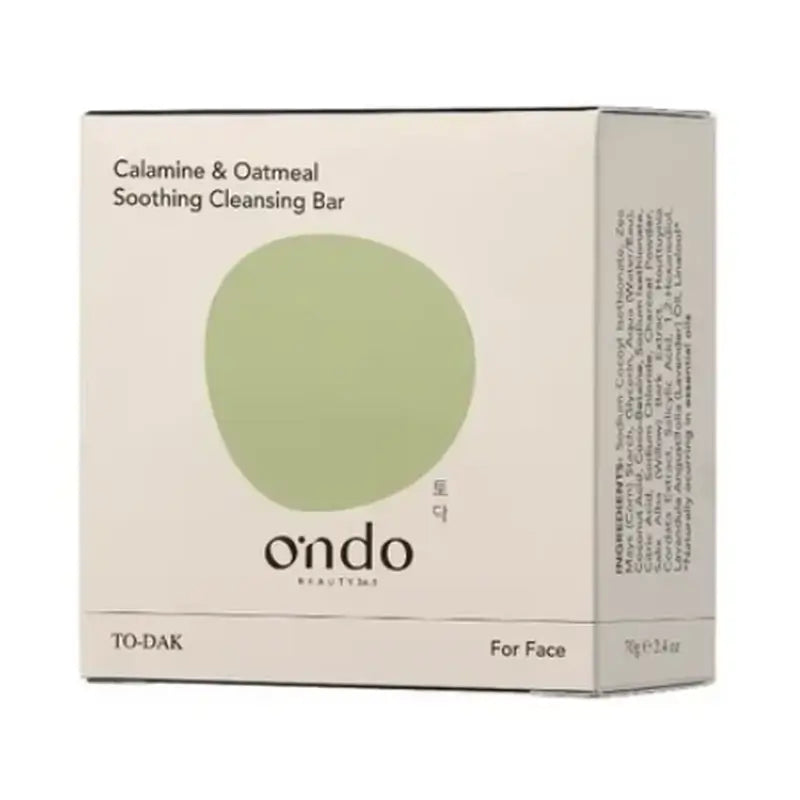 Ondo Beauty 36.5 Barra de limpeza calmante com calamina e aveia, 70 gr