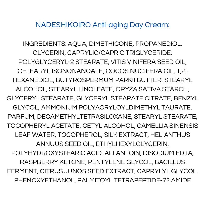 Onshindo Osaka Nadeshikoiro Creme de Dia Anti-Idade para peles normais e mistas, 50 ml