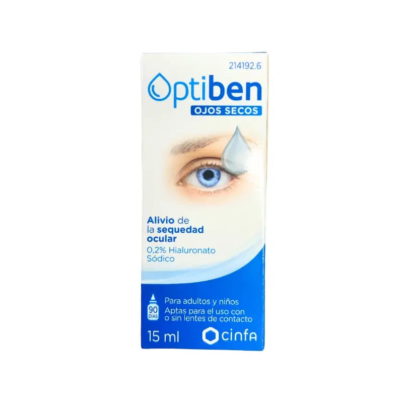 Optiben Dry Eye Drops Olhos Secos, 15 ml