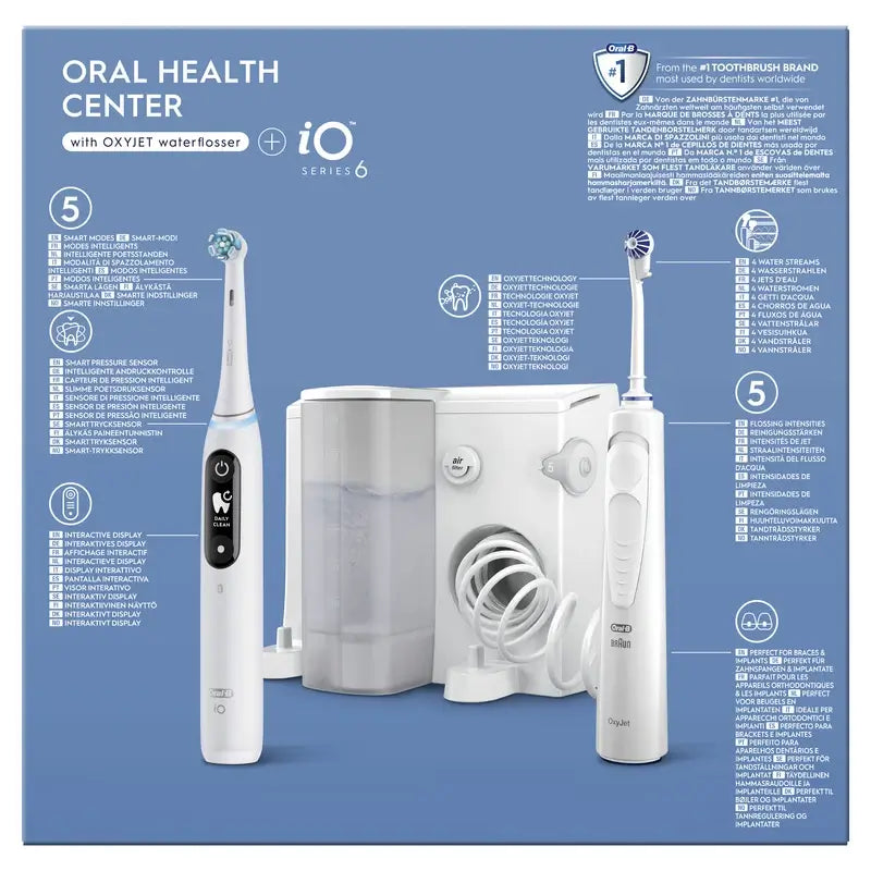 Oral-B Braun Centro Dentário com Irrigador e Escova de Dentes Eléctrica Oral-B iO 6