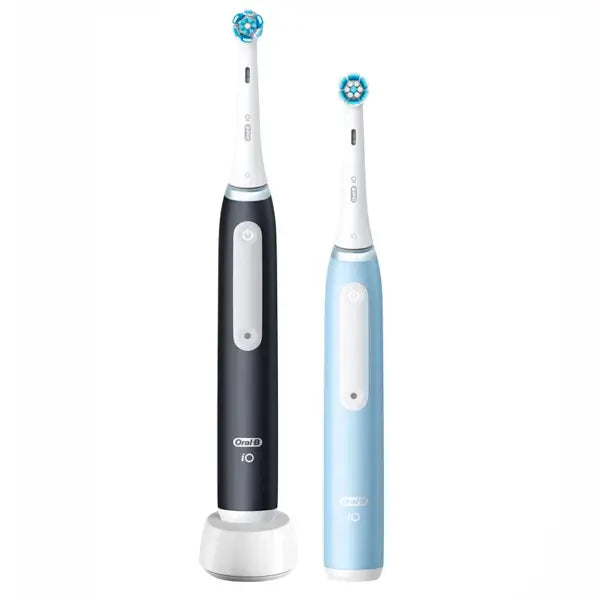 Oral-B Braun Braun iO3s Duplo Escova de dentes eléctrica Preto e azul