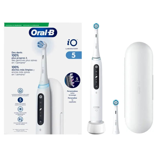 Oral-B Io 5 Electric Toothbrush White, 2 cabeças de escova de dentes