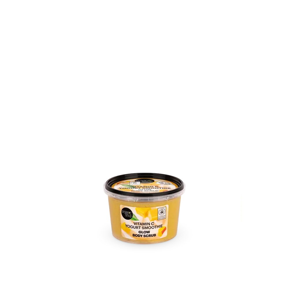 Organic Shop Glow Effect Yougur Smoothie Esfoliante Corporal com Vitamina C, 250 Ml