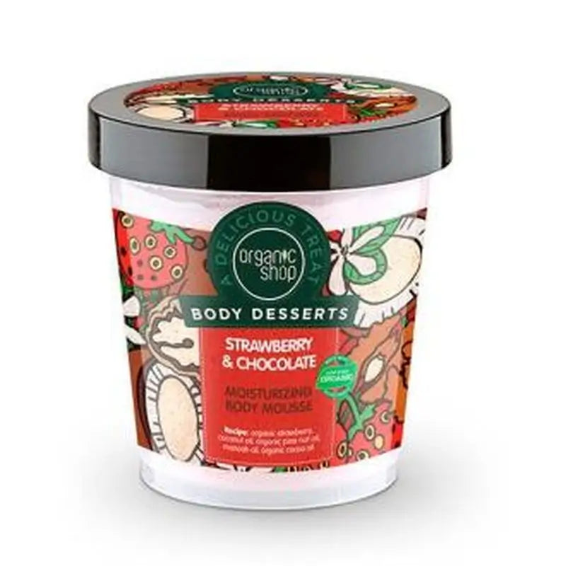 Organic Shop Mousse Corporal Hidratante Fresa Y Chocolate 450Ml