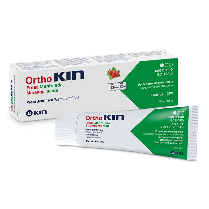 Creme Dental ORTHO KIN Menta e Morango 75 ml