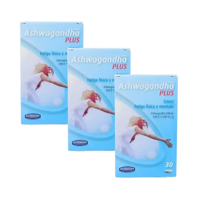 Orthonat Ashwaganda Plus, 3X30 Cápsulas