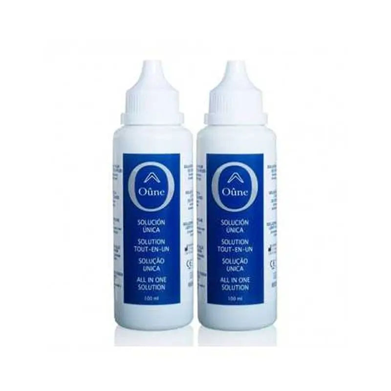 Oune Solución Única Líquido De Lentillas, 2x100 ml