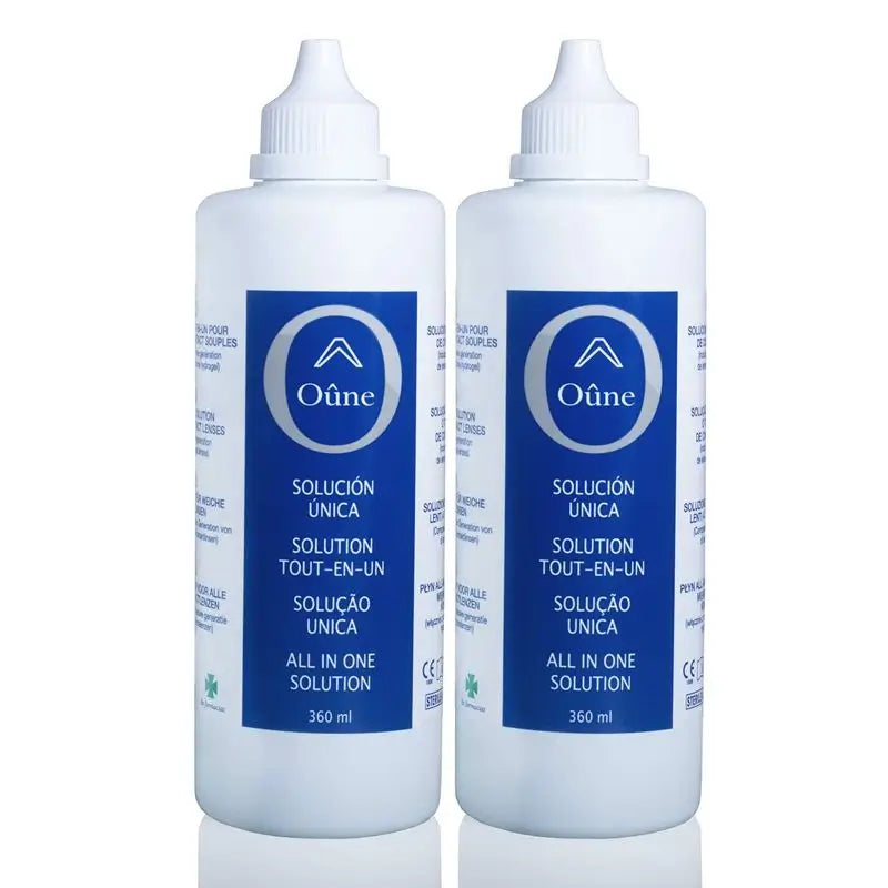 Oune Solución Única Líquido De Lentillas, 2x360 ml